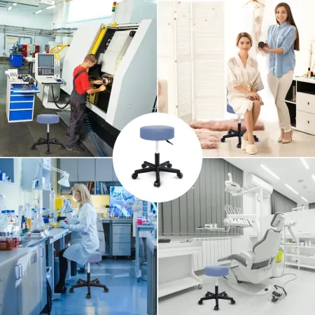 Obrotowy Stołek Taboret Biurowy Na Kółkach Regulowany